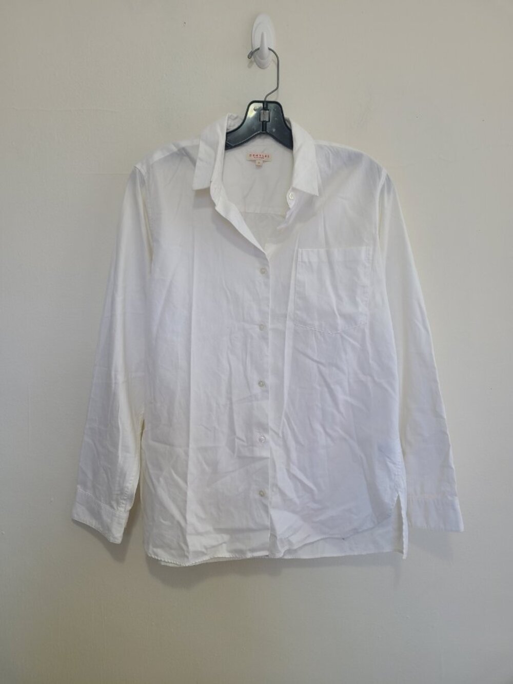Demylee women's button-up shirt white size L